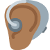 🦻🏾 ear with hearing aid: medium-dark skin tone display on Twitter